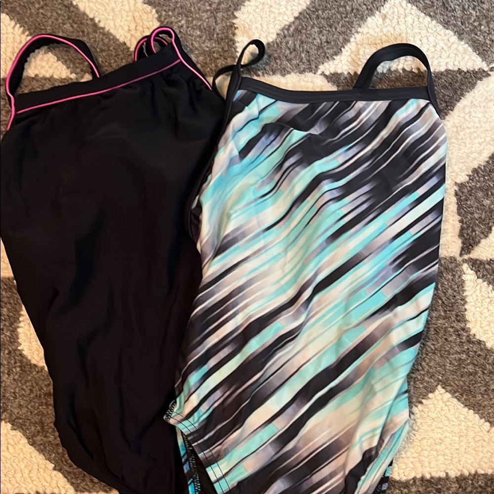 Dolfin Pink and Black/ Speedo practice suits size 28